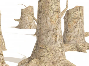 Tree stump field 3D Model