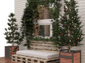Outdoor Christmas decoration set 3D Model