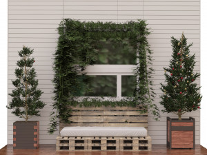 Outdoor Christmas decoration set 3D Модель