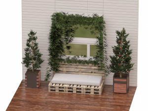 Outdoor Christmas decoration set 3D Модель