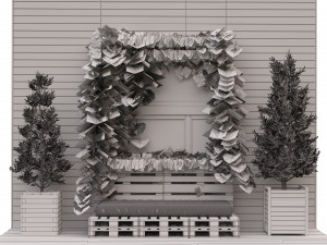 Outdoor Christmas decoration set 3D Модель