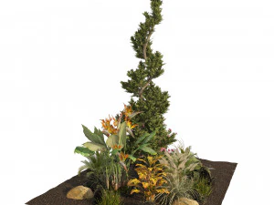 Garden Plant set 3D Model