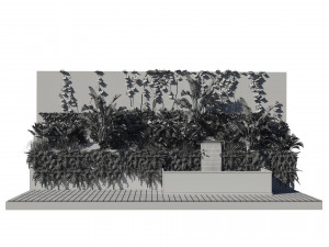 Garden Greenwall with waterfall v02 Modèle 3D