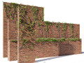 Brick walls with climber plant 3D मॉडल