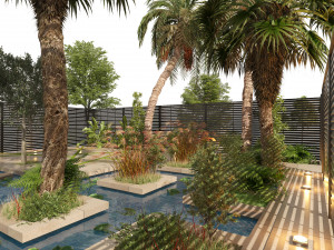 Arabic desert oasis garden - Waha Modelo 3D