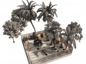 Arabic desert oasis garden - Waha Modelo 3D
