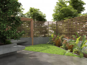 Pergola yard garden 3D-Modell