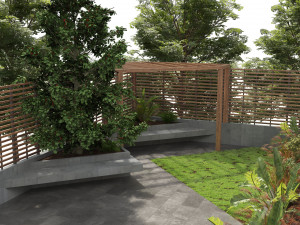 Pergola yard garden 3D-Modell