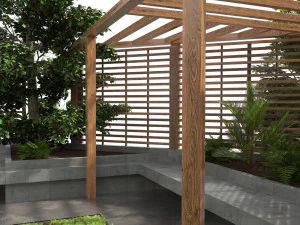 Pergola yard garden 3D Model