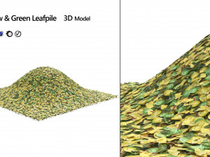 Yellow and Green Leafpile 3D Model