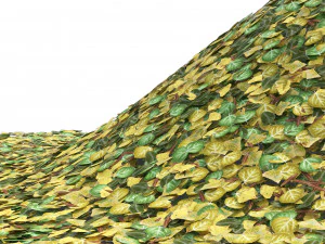 Pilha de folhas amarelas e verdes Modelo 3D