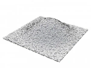 Pilha de folhas amarelas e verdes Modelo 3D