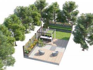 House garden landscape 3D 모델