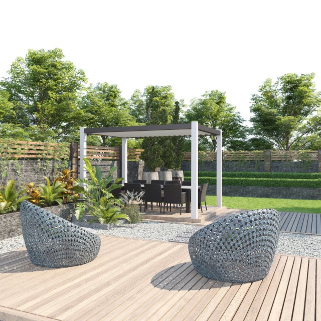 House garden landscape 3D 모델 .c4d .max .obj .3ds .fbx .stl .blend 
