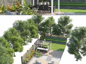 House garden landscape 3D 모델