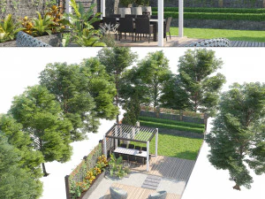House garden landscape 3D Model