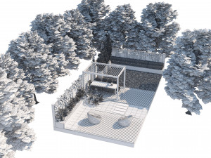 House garden landscape 3D 모델