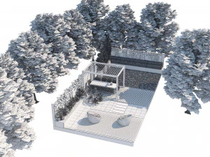 House garden landscape 3D Model