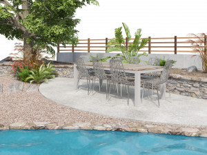 Classic garden landscape Model 3D