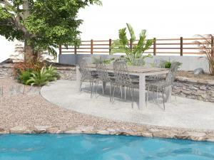 Classic garden landscape 3D Model