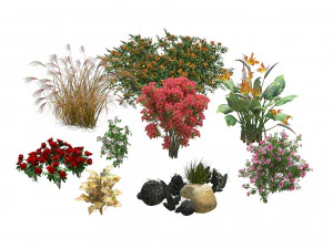 Spring Flower Collection 3D Model