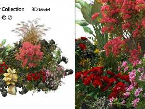 Spring Flower Collection 3D Model
