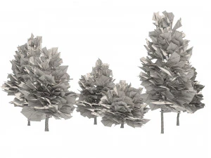 Common Buckthorn trees 3D Model