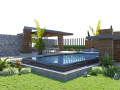 Private Park Environment with pool 3D Model