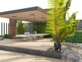 Rooftop Terrace with greenery plants 3D 모델