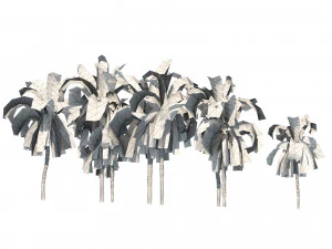 Low Poly Arabic Date palms 3D Model