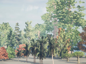 45 low poly trees collection pack 3D Model
