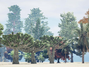 45 low poly trees collection pack 3D Model