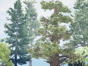 45 low poly trees collection pack 3D Model
