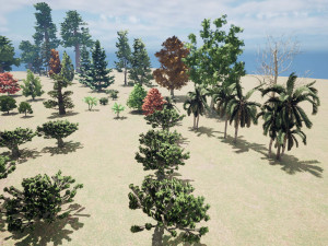 45 low poly trees collection pack 3D Model