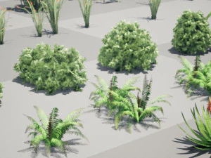 Rigged Low poly Plants collection 3D Model