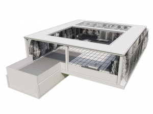 Roof Garden with suspended pool Modello 3D