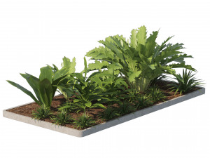 Low poly Tropical Plant grouping 3D Модель