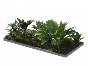 Low poly Tropical Plant grouping 3D Модель