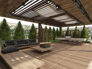 Barbecuing pergola 3D Model