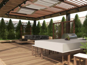 Barbecuing pergola 3D Model