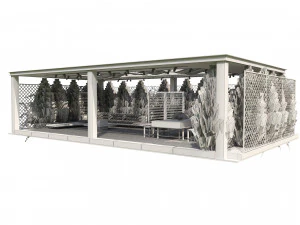 Barbecuing pergola 3D Model