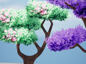 Low poly stylized trees 3Dモデル