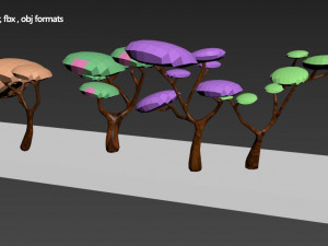 Low poly stylized trees 3Dモデル