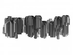 Anime Willow Tree with 6 Colors 3D Model