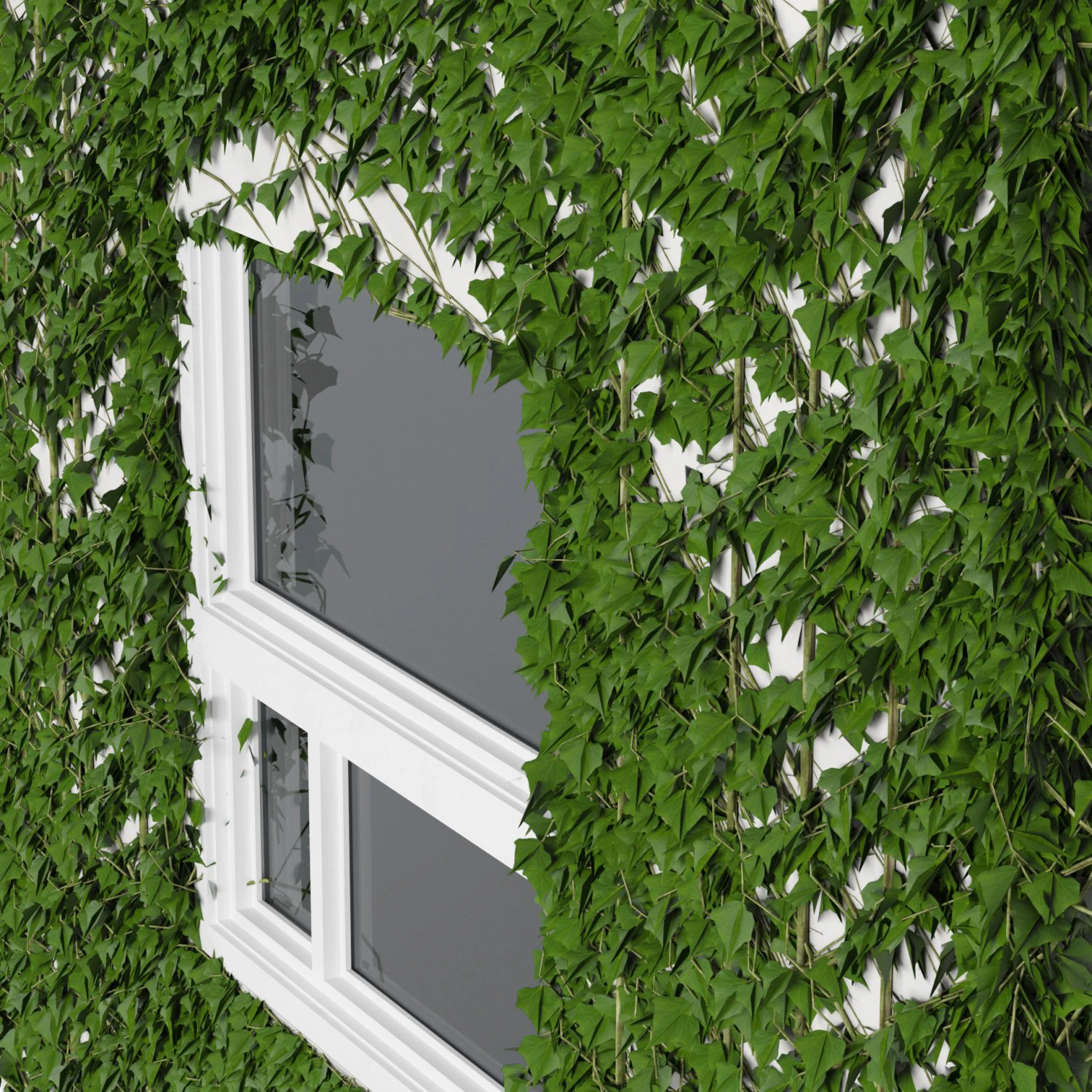 Christmas Balcony with ivy covered wall 3D Model .c4d .max .obj .3ds .fbx .stl .blend 