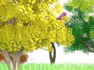 Stylized Peaceful Colorful forest 3D Model