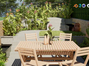 Giardino paesaggistico versatile Modello 3D