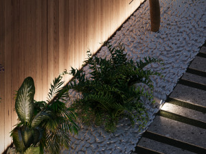 Linear Backyard Garden 3D 모델