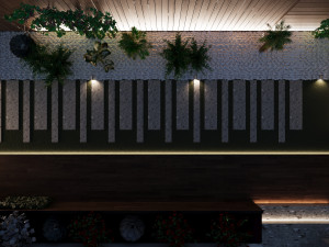 Linear Backyard Garden 3D 모델