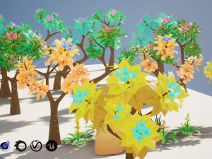 Stylized Trees and Foliage Pack Modelo 3D